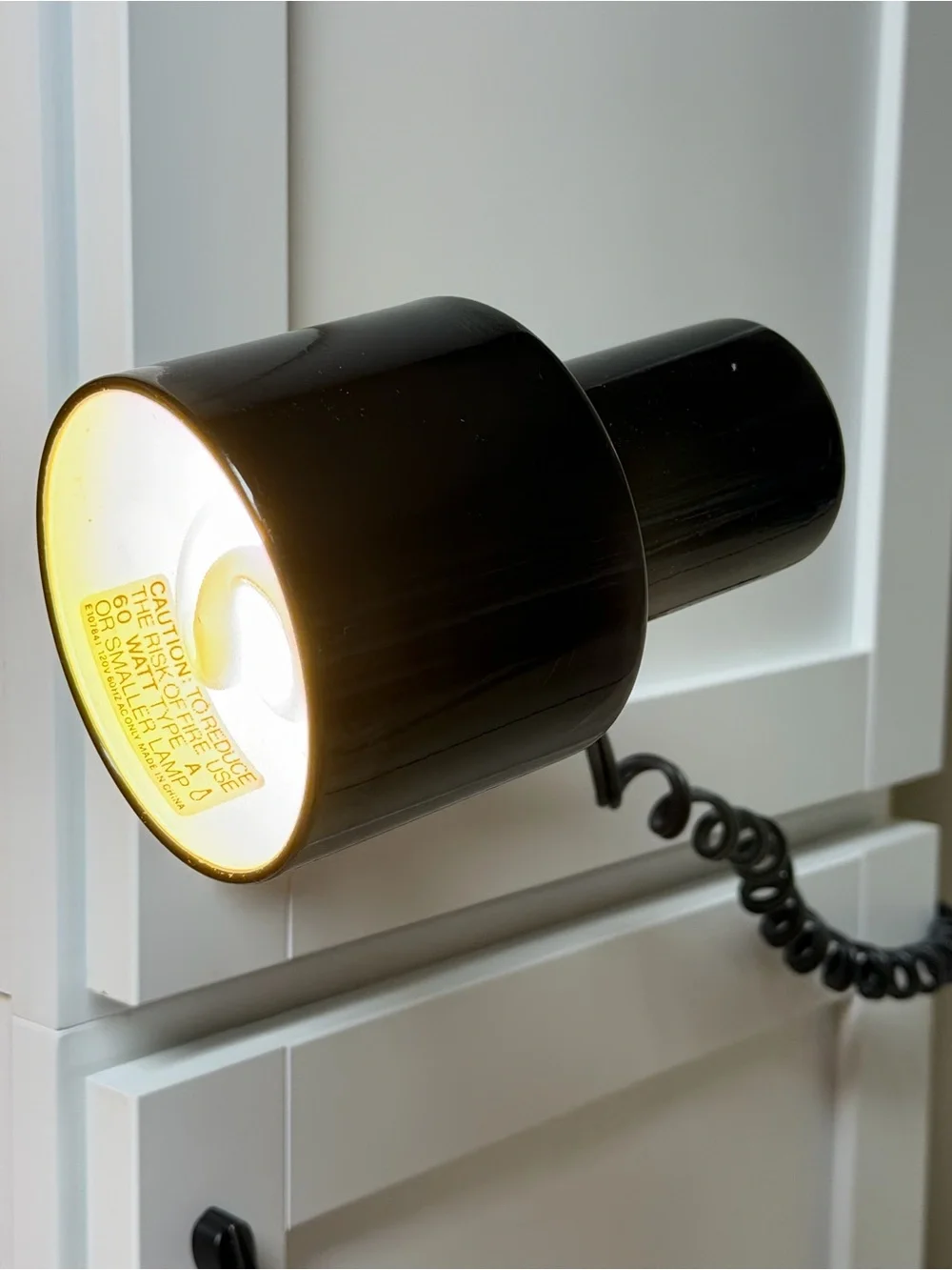 Black Adjustable Clip-On Task Lamp - Brand: